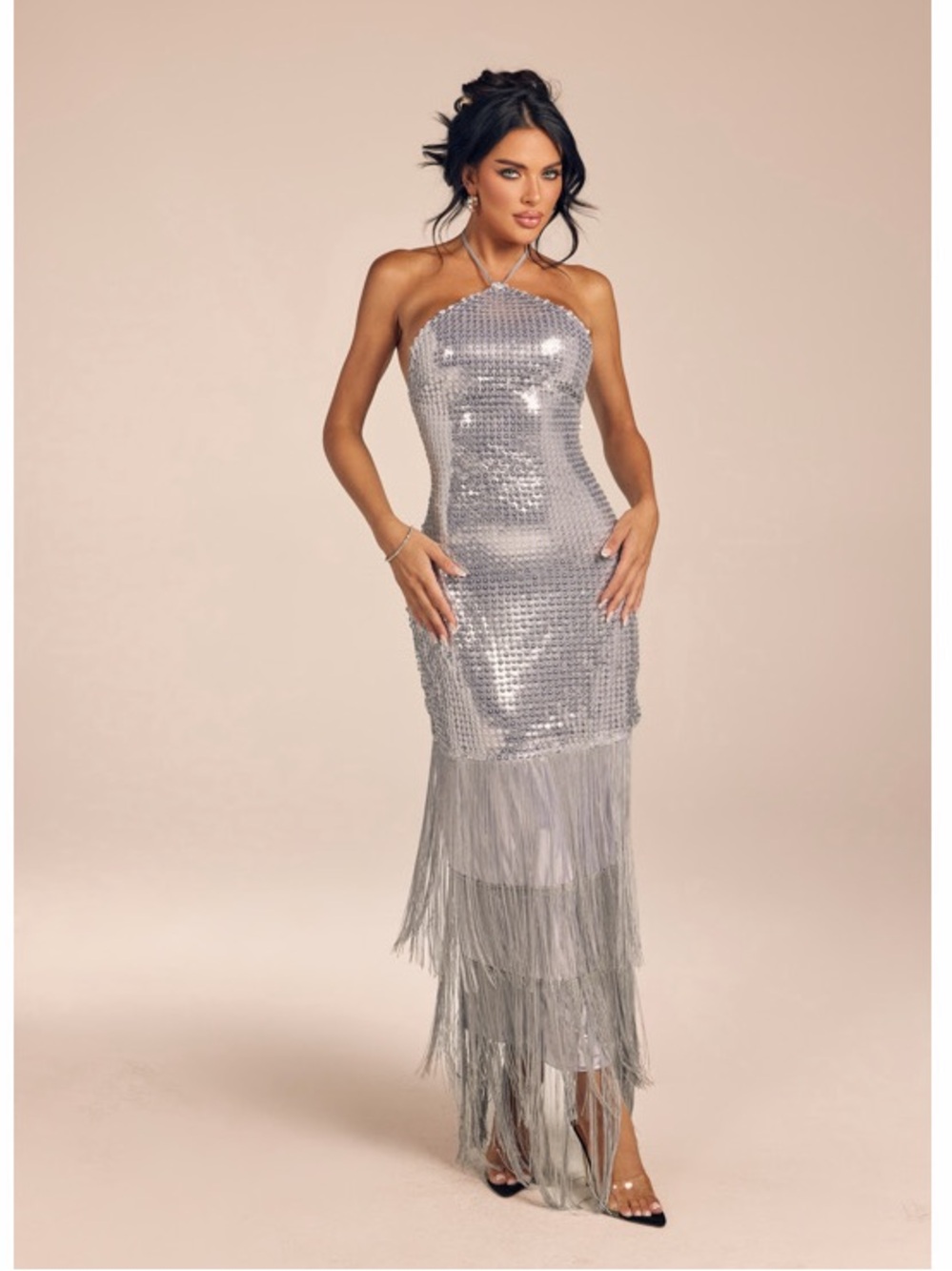 Fringe Evening Dress